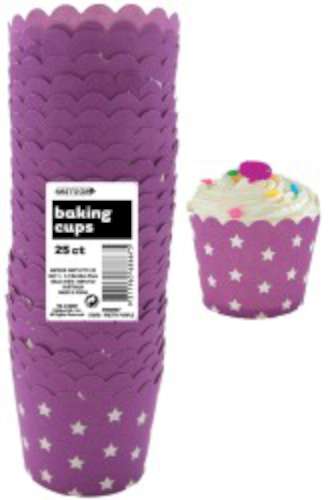 Baking Cups - Purple Stars - Click Image to Close